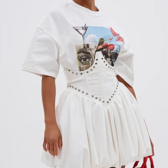 COOL GIRL LOADING MINI DRESS WITH GRAPHIC TEE ATTACHED - Picture 2 of 5